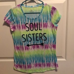Justice shirt size 20 tie die